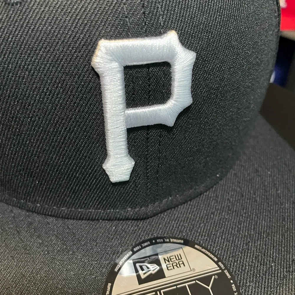 NEW ERA - MLB Baseball Hat - Pittsburgh Pirates 9FIFTY Snapback Cap - Black - Picture 6 of 7